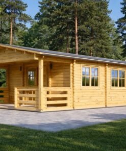 Timmerstuga med terrass Hymer, 42 m² + 10 m²