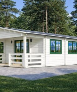 Timmerstuga med terrass Hymer, 42 m² + 10 m²