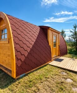Isolerad Camping Pod 2.4 × 6.0 m med sidoingång
