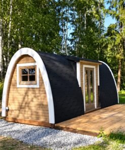 Isolerad Camping Pod 2.4 × 6.0 m med sidoingång