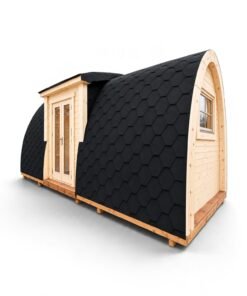 Isolerad Camping Pod 2.4 × 6.0 m med sidoingång