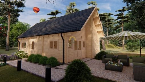 Sommarhus Felix 60m² (6m x 10m), 68 mm