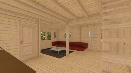 Sommarhus Felix 60m² (6m x 10m), 68 mm