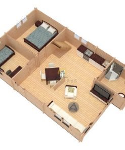 Sommarhus Felix 60m² (6m x 10m), 68 mm