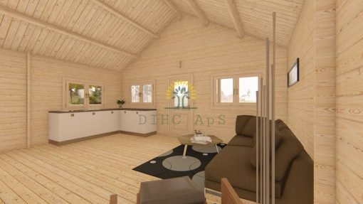 Sommarhus Gustav (6m x 8m), 44mm
