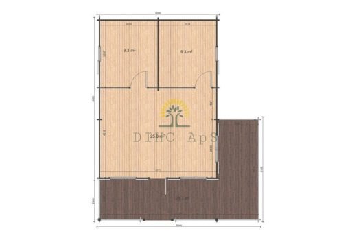 Gustav B 48 m² (6m x 8m) + terrass och loft - Bild 10