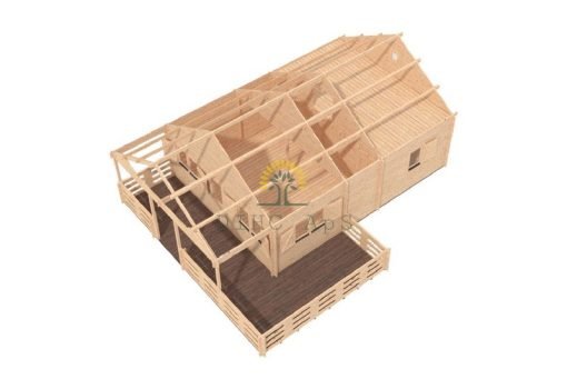 Sommarhus Gustav (6m x 8m), 44mm