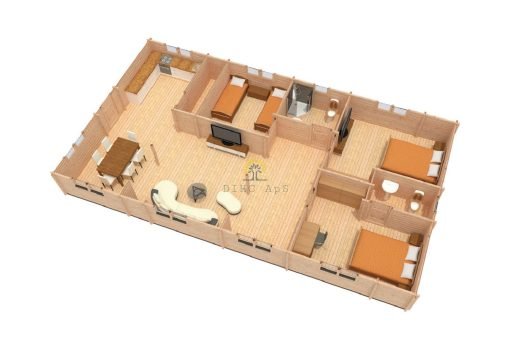 Sommarhus Sevilla (7.8 m x 13.74 m), 68mm