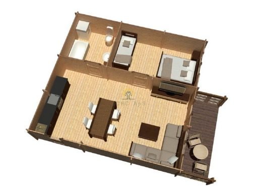 Hakan B 50 m² (7m x 7.19m) + terrass; 44mm - Bild 12