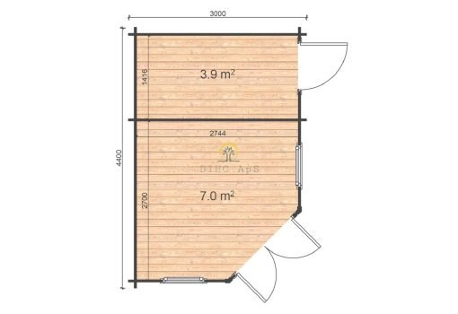 Rita 13m² ( 3m x 4,4m ), 28mm - Bild 7