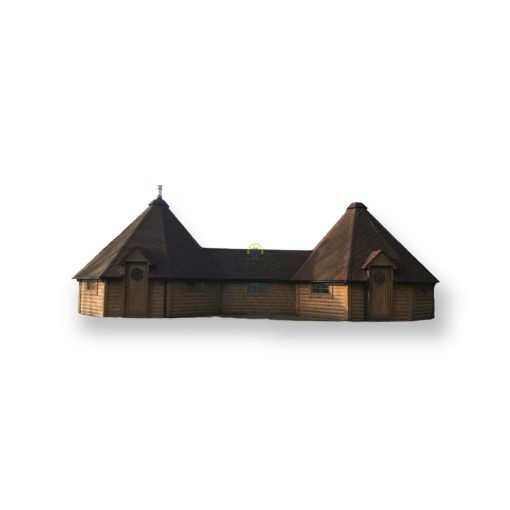 2 ansluten 2 x 25 m² Grillkåta + 3 m korridor