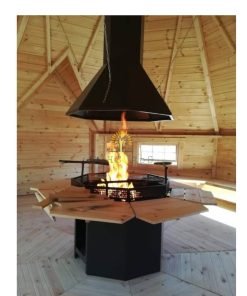 2 ansluten 2 x 25 m² Grillkåta + 3 m korridor