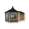 Paviljong/grillkåta 9.2 m² med 2.5 m förlängning