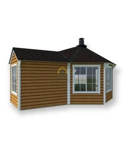 Paviljong/grillkåta 9.2 m² med 2.5 m förlängning