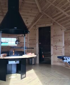 Grillkåta 16,5 m² med 2,5 m bastu