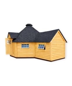 Grillkåta 16.5 m2 med 2.5 m tillbyggnad