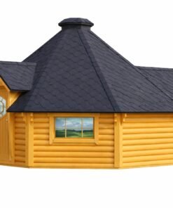 Grillkåta 16.5 m2 med 2.5 m tillbyggnad