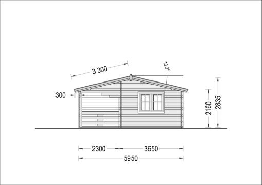 Fritidshus Amelia 54 m², 44 mm/66 mm