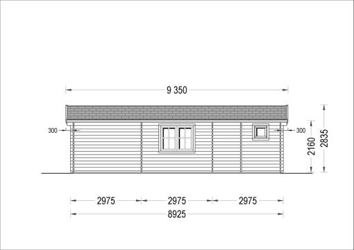 Fritidshus Amelia 54 m², 44 mm/66 mm