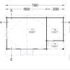 Attefallshus CLARA 28m², 44mm/66mm