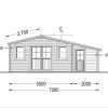 Attefallshus CLARA 28m², 44mm/66mm