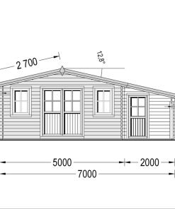 Attefallshus CLARA 28m², 44mm/66mm
