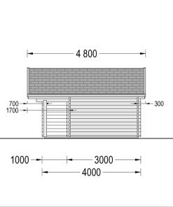 Attefallshus CLARA 28m², 44mm/66mm