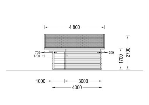 Attefallshus CLARA 28m², 44mm/66mm