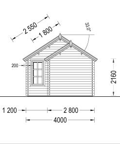Attefallshus ELLA 28m², 44mm/66mm