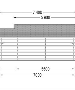 Attefallshus ELLA 28m², 44mm/66mm