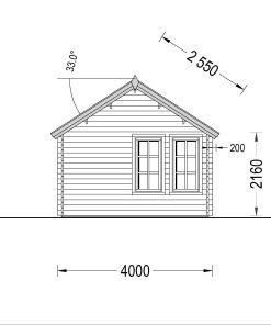 Attefallshus ELLA 28m², 44mm/66mm