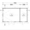 Attefallshus LEA 28m², 44mm