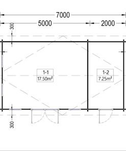 Attefallshus LEA 28m², 44mm