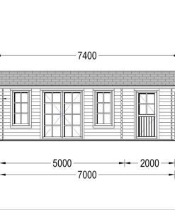 Attefallshus LEA 28m², 44mm