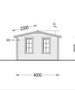Attefallshus LEA 28m², 44mm