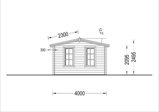 Attefallshus LEA 28m², 44mm
