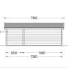 Attefallshus LEA 28m², 44mm