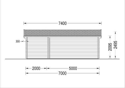 Attefallshus LEA 28m², 44mm