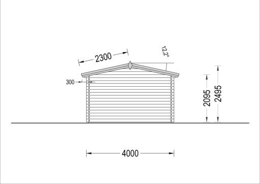 Attefallshus LEA 28m², 44mm