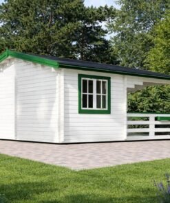 6x6 Trädgårdsskjul med Terrass TOR 36 m²