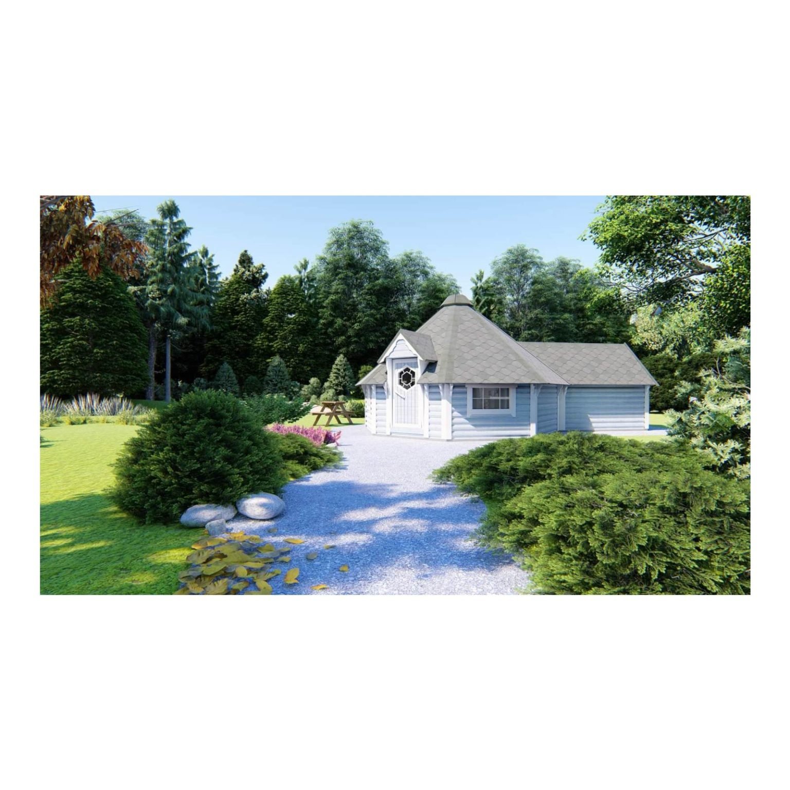 Camping stuga 16.5 m² med 2 förlängning