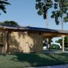Garage med dubbel Carport 53 m², 44mm