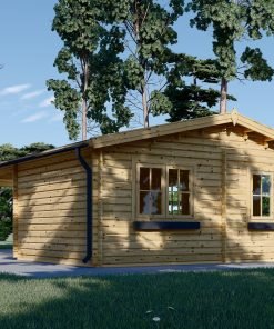 Garage med dubbel Carport 53 m², 44mm