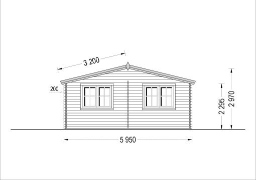 Garage med dubbel Carport 57 m² (9.5 m x 5.95 m), 44mm - Bild 10