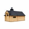 Grillhytte 9.2 m² med 4 m bred tilbygning