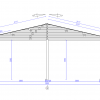 Dubbel carport Tivoli med friggebod (5,95 m x 7.5m), 44mm