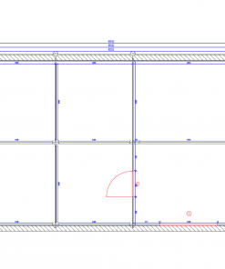 Dubbel carport Tivoli med friggebod (5,95 m x 7.5m), 44mm - plan