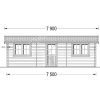 Enkelgarage WOODY (44 mm), 4×7,5 m, 30 m²