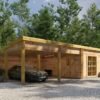 🏡 Tivoli PT – Dubbel Carport med Studio (5.95 × 9.5 m, 44 mm)