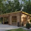 Tivoli PT – Dubbel Carport med Studio (5.95 × 9.5 m, 44 mm)